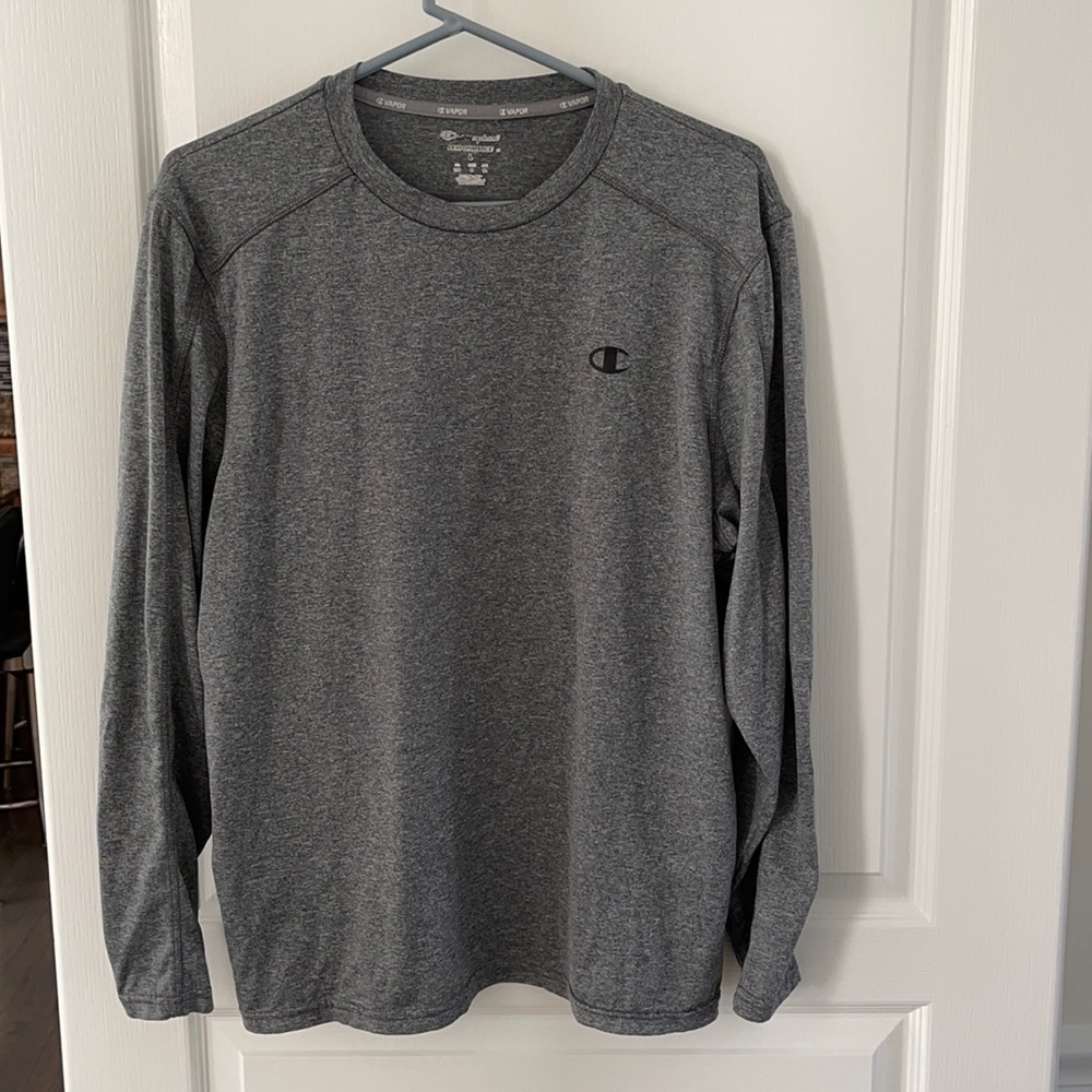 Champions grey vapor performance long sleeve